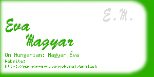 eva magyar business card